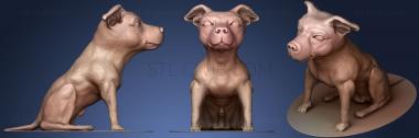 3D мадэль Собака в полирамке (STL)